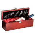 Wine Presentation Gift Set w/ Rosewood Box - Laser Engraved